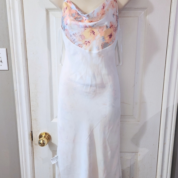 NWT Floral Satin Slip Dress - Picture 8 of 13